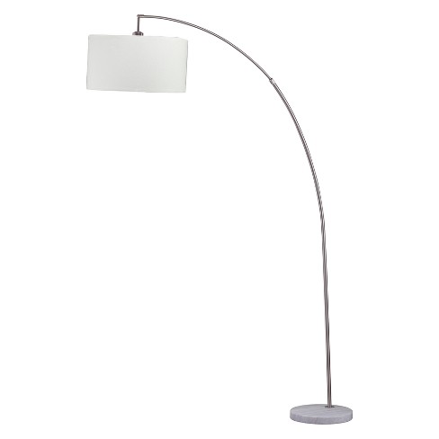 Silver shop floor lamp