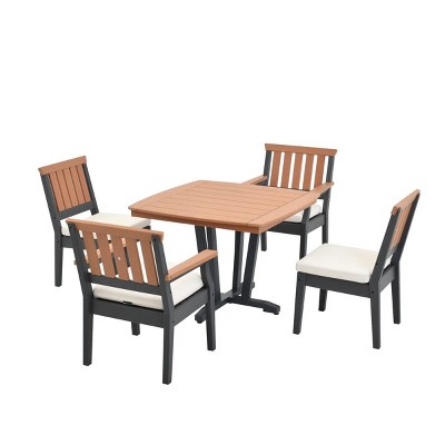 Symmetrical Backyard Dining Group - Structural Composite Construction + Deep-Cushion Quick-Dry Comfort System