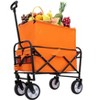 Racxily Collapsible Utility Wagon Cart-Lightweight Wagon with All-Terrain Wheels,Dual-Layer Pocket for Beach/Camping/Shopping (Foldable,225lbs) - 4 of 4
