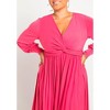 ELOQUII Women's Plus Size Knot Front Pleated Skirt Dress - 3 of 4