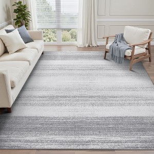 MontVoo Boho Minimalist Striped Washable Rug - 1 of 4