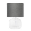 Glass Table Lamp with Fabric Shade - Simple Designs - 4 of 4