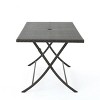 Osparple Patio Portable Dining Table Wooden Folding Table with Roll-up Table Top for Indoor and Outdoor - 4 of 4
