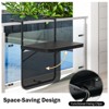 Tangkula Patio Hanging Table Folding Balcony Railing Table w/ 3-Level Height All-Weather HIPS tabletop Suits for 1”-6” Railings - 4 of 4