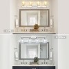 Coucheta 4 & 5-Light Bathroom Vanity Light Collection - Chrome with Hammered Glass Shade, E26 Socket, Multiple Base Shapes for Multiple Rooms - 4 of 4