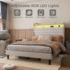 Comfy Upholstered Platforms Bed Frame , Modern Bed Frame with Wood Slat Support, No Box Spring Needed, Easy Assembly - 2 of 4