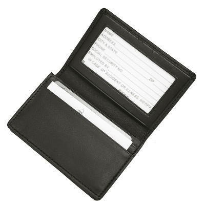 Royce Leather Deluxe Card Holder Black 405-black-5 : Target