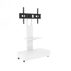 KWPZQEB Rolling TV Stand on Wheels for 32-75 Inch, Adjustable Height Mobile TV Cart, Portable TV Stand withShelf, Floor Stand for Living Room - 1 of 4