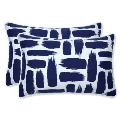 2pk Baja Nautical Rectangular Throw Pillows Blue - Pillow Perfect