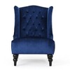 Tufted Wingback Chair, Diamond Stitch Accent Chair, Arm Chair with Turned Birch Wood Legs -Christopher Knight Home Sofa Chair - 3 of 4