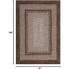Acekool 9x12 Washable Area Rug, Modern Printed Braided Look, Non-Slip, Stain Resistant Large Brown Carpet for Bedroom, Living Room, Dining Room - 3 of 4