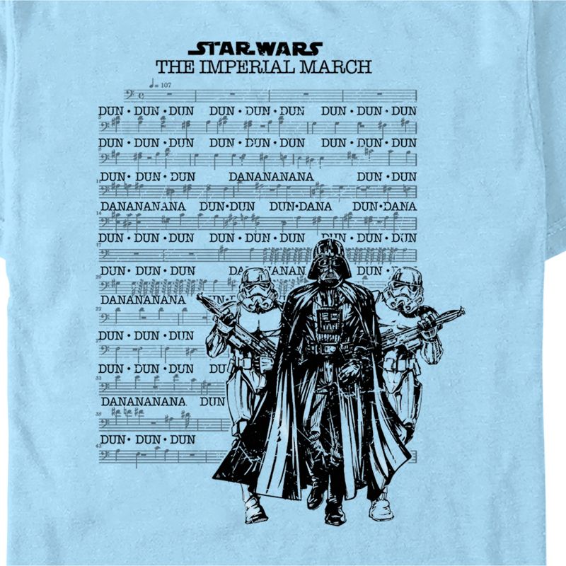 Men's Star Wars Imperial March Music Sheet T-Shirt, 2 of 5