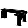 MAYEERTY 83" L-Shaped Desk, Industrial Corner Executive Desk with Mobile File Cabinet - 4 of 4