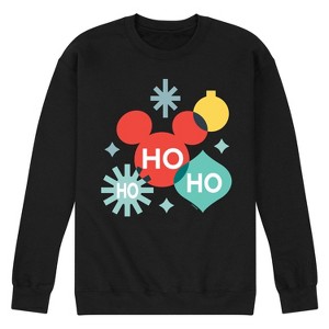 Men's - Disney - Holiday Ho Ho Ho Shapes Graphic Fleece Sweatshirt - 1 of 4
