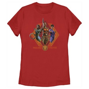 Women's Black Panther: Wakanda Forever Okoye Shuri and Nakia Portraits T-Shirt - 1 of 3