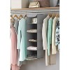 5-Section Closet Organizer - Hanging Shelf with Sturdy Metal Frame, Fabric, Grey - 4 of 4