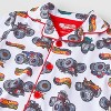 Toddler Boys' 2pc Hot Wheels Coat Pajama Set - Gray - 3 of 3