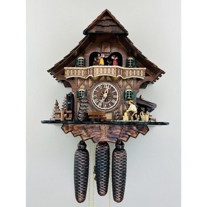 Eight Day Mechanical Cuckoo Clock With 13 Inch Height Cottage And Woodchopper By River City Clocks - 1 of 4