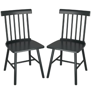 HOMCOM Windsor Dining Chairs Set, Farmhouse Wooden Kitchen Chairs with Rubber Wood Frame, Spindle Back for Dining Room, Living Room - 1 of 4