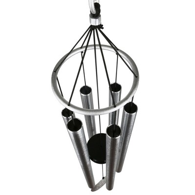 Nature's Melody 28" Silver Aluminum Outdoor Wind Chimes