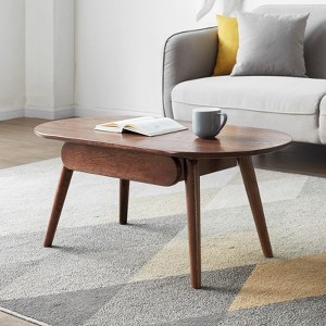 MAYEERTY Coffee Table with drawers Solid Wood Top Board Coffee Table - 1 of 4