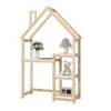 VYNXARIA Beige Wooden Writing Desk in the Shape of a House, Matching Bookshelf, Toy Storage Cabinet & Decorative Bookcase - 2 of 4