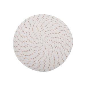 Unique Bargains Trivet Round Rope Woven Mat Cotton Non-woven Fabric 8.66"x8.66"x0.31" - 1 of 3