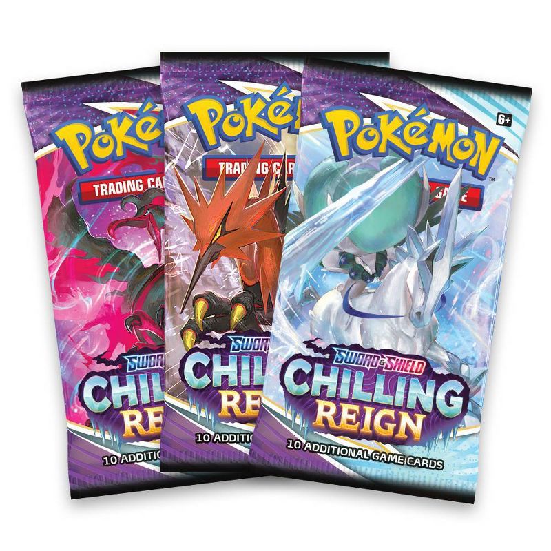 Pokemon Trading Card Game Sword &#38; Shield Series 6 Chilling Reign 3pk Blister featuring Snorlax, 3 of 4