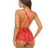 Oh La La Cheri Women's Brea Eyelash Lace Open Back Romper 53-11728 - 2 of 3