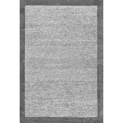 Elegant 5'x8' Hand-Tufted Wool Area Rug in Timeless Gray