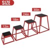 12", 18", 24" Jump Boxes, Heavy-duty Steel Plyometric Jump Box for Home Gym, Step up Box Plyo Jumping Box Platform Conditioning Strength Training - 4 of 4