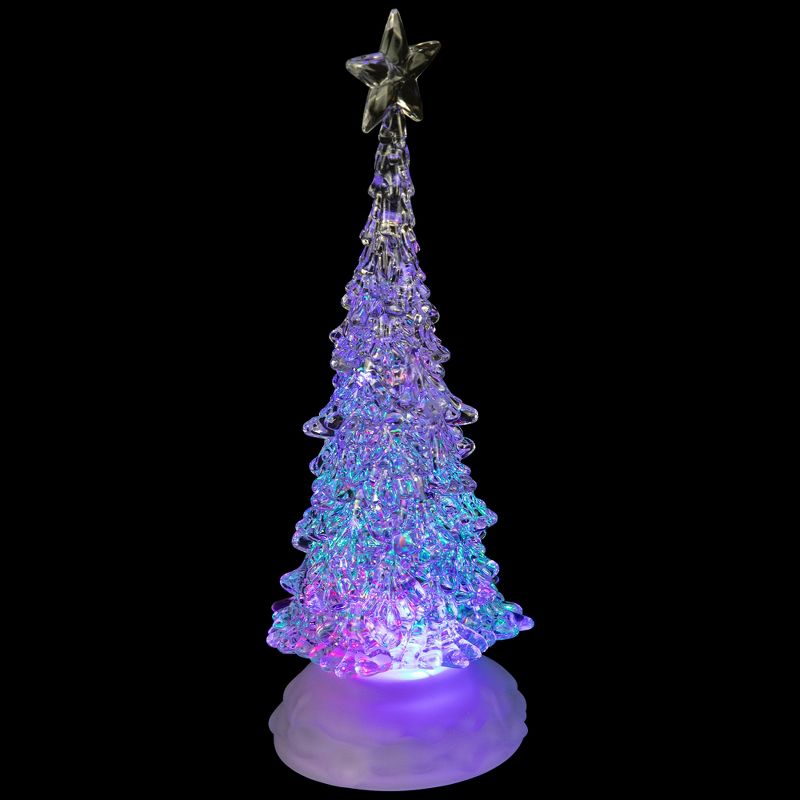 Northlight LED Lighted Acrylic Christmas Tree Decoration - 10.5" - Multi-Color Lights, 5 of 7