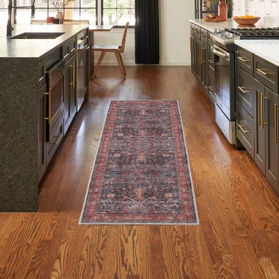 Nourison Brilliance Machine Washable Traditional Vintage Indoor Non-Slip Flatweave Rug