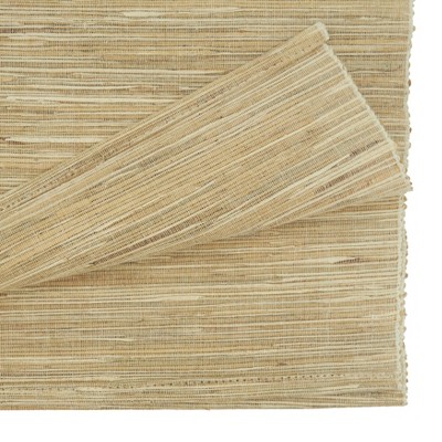 Beige Woven Hyacinth Polyester Table Runner, 18" x 72"