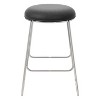 Southlake Backless Metal Counter Height Barstool Chrome/Black Vinyl - Hillsdale Furniture: Round Upholstered Kitchen Stool - 4 of 4