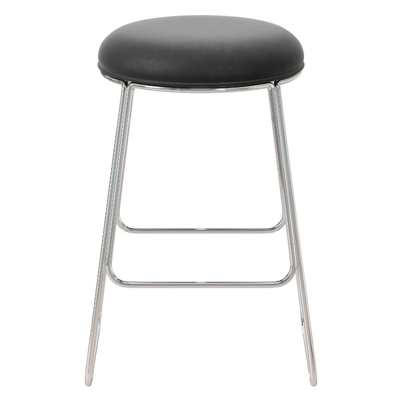Southlake Backless Metal Counter Height Stool Chrome/Black Vinyl - Hillsdale Furniture, 5 of 11