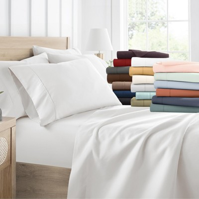 Solid 6 Piece Sheet Set - Ultra Soft, Easy Care - Becky Cameron (Extra Pillow Cases!)