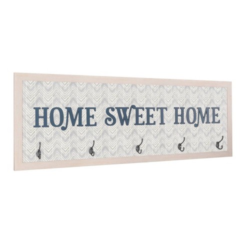 5 Hook Home Sweet Home Framed Coat Rack Crystal Art Gallery Target