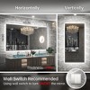 Keonjinn Smart LED Bathroom Vanity Wall Mirror, 3 Color Temperatures Dimmable, Frontlit & Backlit, Dimmable, Acrylic Edge, Anti Fog, Radar Sensor - 3 of 4