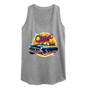 Women's - Disney - Classic Doc Hudson Car Show Ready Graphic Racerback Tank - 1 of 4