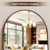 56 Inch Arched Full Length Mirror with Aluminum Alloy Frame Black Standing Wall Mounted Floor Mirror Large Dressing Mirror - 4 of 4
