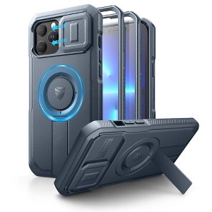 Dexnor for iPhone 13 Pro Max/12 Pro Max Case with Slide Camera Cover & Adjustable Kickstand & Built-in Screen Protector, Rugged Cases - 1 of 3