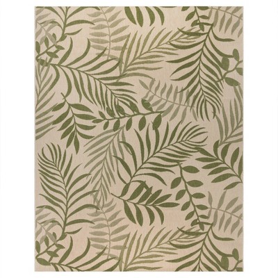 114"x78" Paseo Akimbo Indoor/Outdoor Rug Sand Palm/Botanical - Gertmenian
