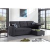 ChicFurnit Sectional Sofas 82 Inch with Storage Chaise and Cupholder Armrest Foam Cushions for Living Room, Dark Gray, 53"*82"*34.5" - 3 of 4