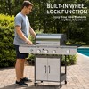 R.W. FLAME BBQ Gas Grill – 34,000 BTU Propane, Enamel Grates, Removable Grease Tray, Ideal for Outdoor Cooking, Camping, Backyard, Patio & Deck - 3 of 4