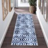 Washable Modern Geometric Rug Non Slip Low Pile Rug Throw Floor Cover Foldable Indoor Carpet for Living Room Bedroom - 3 of 4