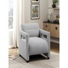 30"Accent Chair Gray Seat Cushion Boucle Upholstery - 2 of 4