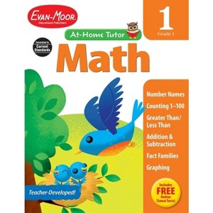 Math Skills, Grade 1 Workbook - (At-Home Tutor) by  Evan-Moor Educational Publishers (Paperback) - 1 of 1