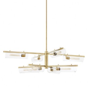 Mitzi Ariel 8 - Light Chandelier in  Aged Brass Clear Glass Shade  Shade - 1 of 1