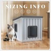 PAGED Outdoor Cat Crate with Leak-Proof Design,All-Weather Slanted Roof Cat House for All Seasons,Pet Furniture for Porch - 2 of 4